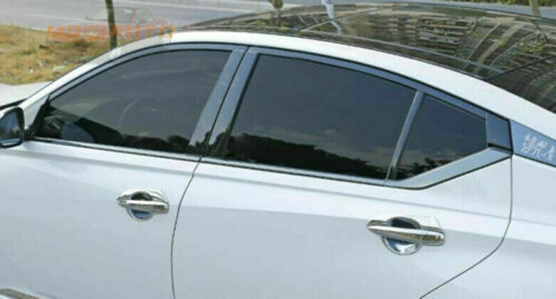 6Pcs For 2019-2024 for Nissan Altima Glossy Black Car Window Bottom Strip Cover Trim