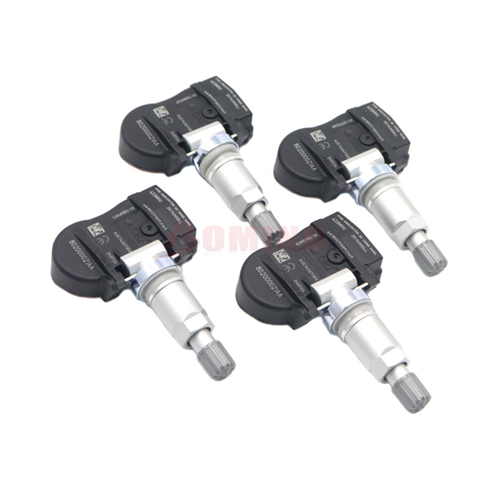 4-pack 802000021AA tire pressure sensors suitable for Chery Arrizo 5, 7, Tiggo 3, 3X, 3xe 5 TPMS