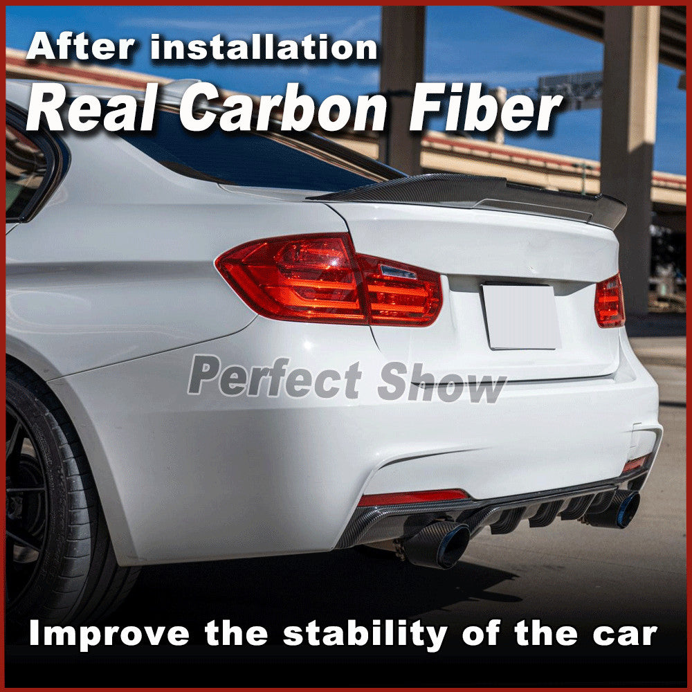 Fit for BMW F30 320i 325i 328i M Sport 2012-2017 REAL Carbon Rear Diffuser Lip