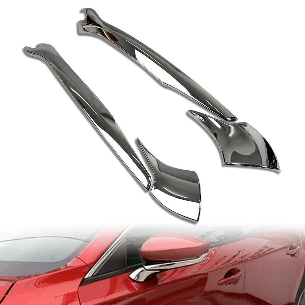 Rear View Mirror Side Guard Cover Trims Fit 2019 2020 for Mazda 3 Sedan