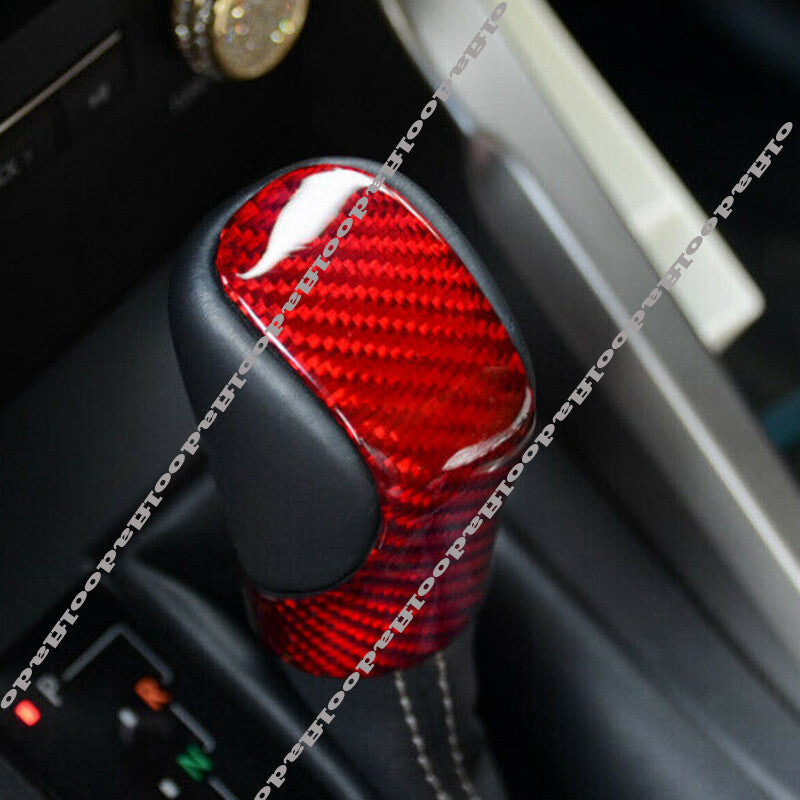 Red Carbon Fiber Gear Shift Knob Cover for Lexus IS RC GS NX NX200t for ES RX 450h