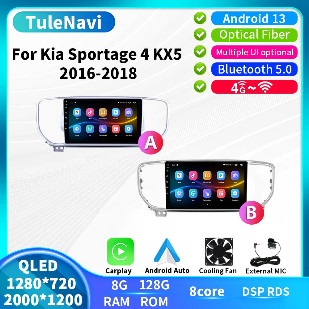 Android Car Radio for KIA Sportage 4 KX5 2016-2018 Multimedia Player GPS Screen