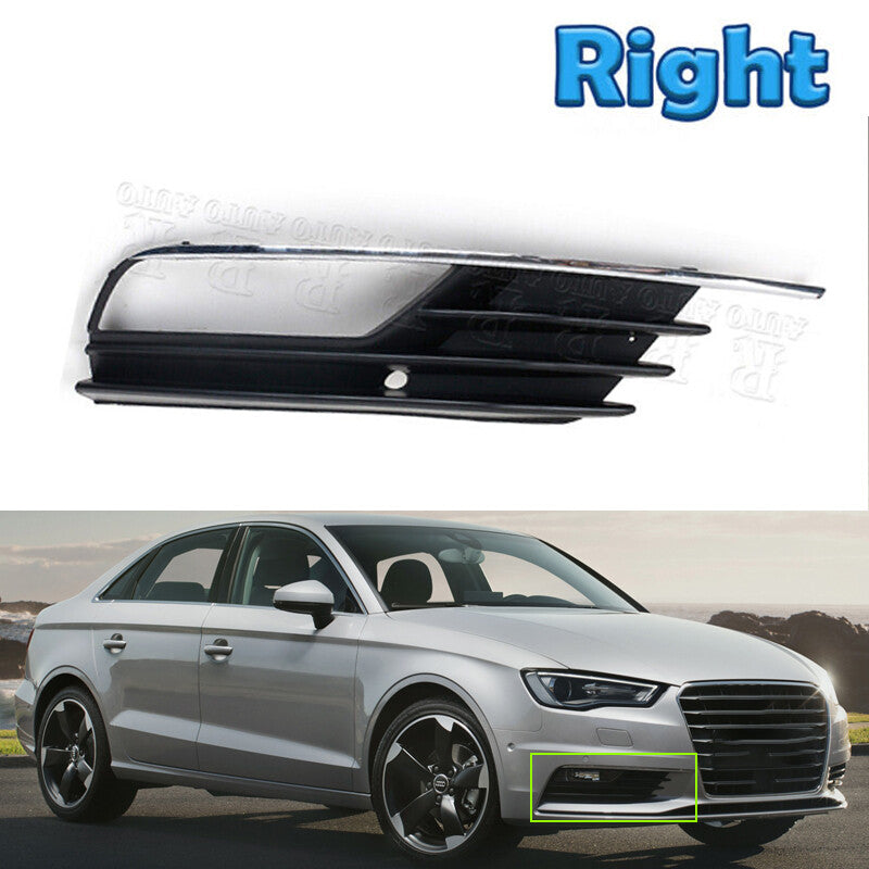 Fog Light Cover Lower Grille Right for Audi A3 Quattro SEDAN 2013-2017