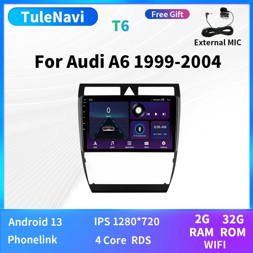 for Audi A6 C5 S6 RS6 1999-2004 Auto Stereo Multimedia Car Radio GPS Navi Player