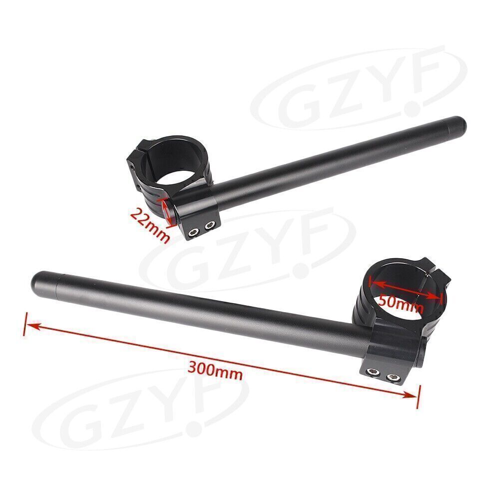 For Cafe Racer Universal Gold Clip-On Motorcycle 7/8 Handlebars 50mm Fork Tube