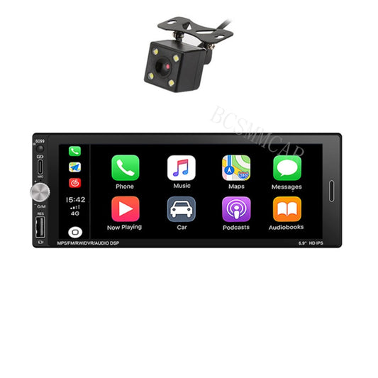 Car Stereo Radio Touch Screen Bluetooth MP5 Player 1Din W/4LED Free Camera