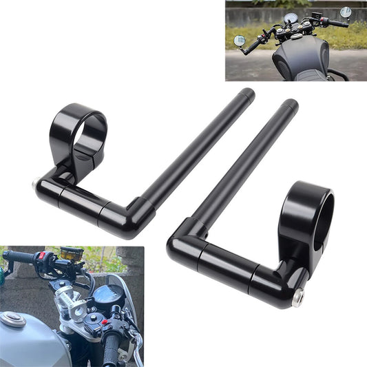 Motorcycle 52MM Cafe Racer Bars 7/8 Universal Clip-On Handlebar Fork Tube