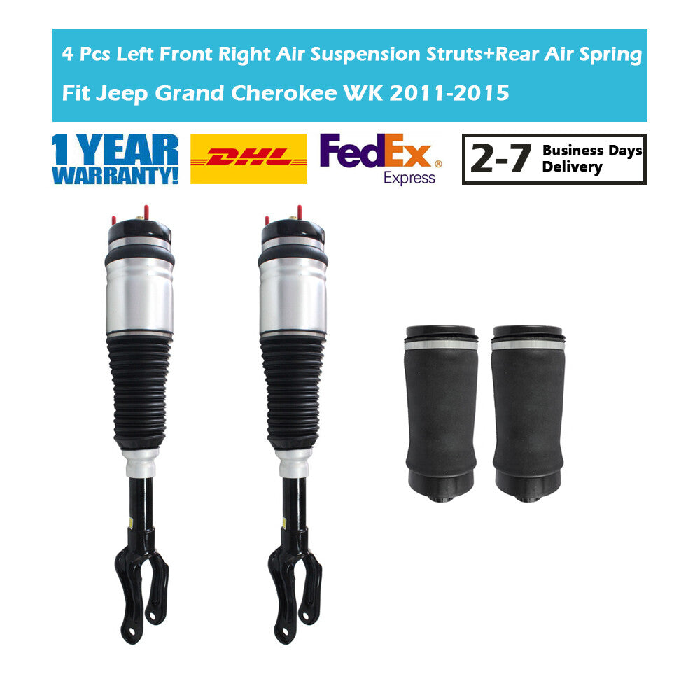 2xFront Air Suspension Struts + 2xRear Air Springs Fit for Jeep Grand Cherokee 11-15