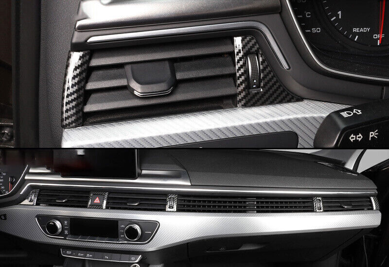 Fit for Audi A4 A5 2017-24 Carbon Fiber Center Console Dashboard Frame Decor 7P