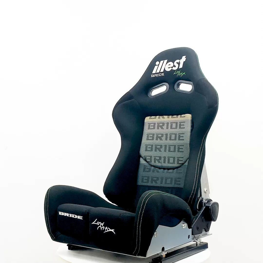 1Pair BRIDE Seats Low Max JDM Racing Seats+Fiberglass Back Cushion+Sliders