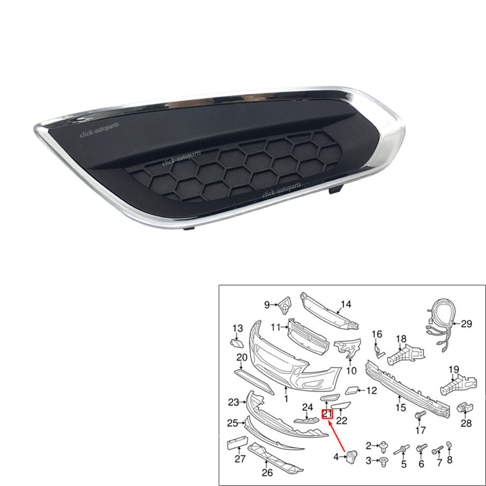Right Bumper Grille Plastic 31323412 for Volvo S60 2010 2011 2012 2013