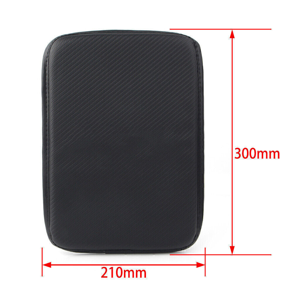 Center Console Armrest Cushion Mat Pad Cover Carbon Fiber Fit for MUSTANG Car Auto