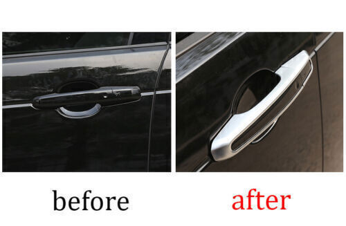 for Range Rover Evoque 2012-19 Exterior Side Door Handle Cover Trim Matte Silver