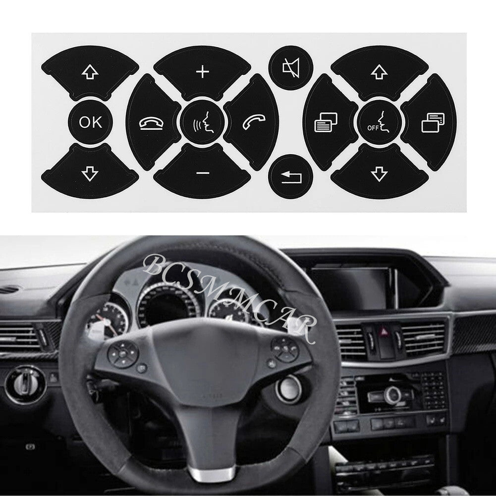 Interior Steering Wheel Sticker Decal Decor Fit for Mercedes Benz E350 2007-2014