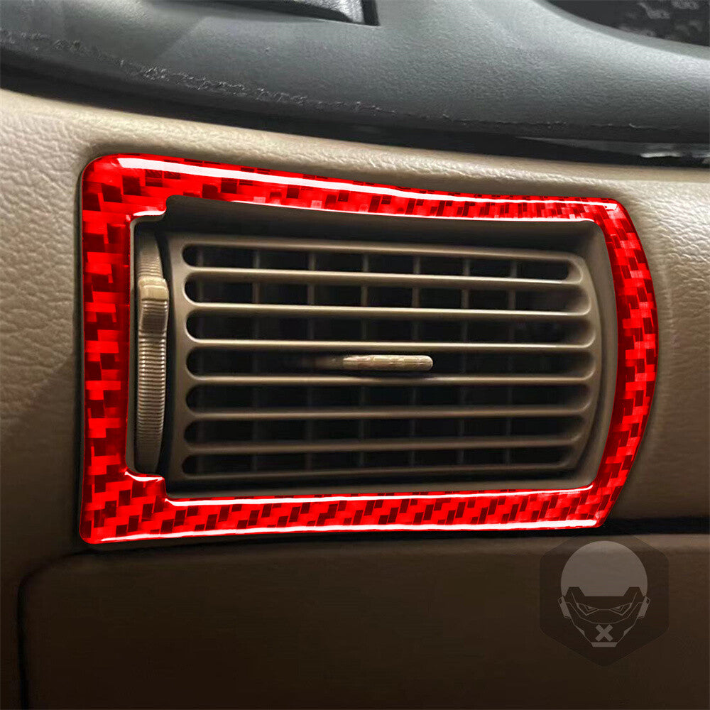 Red Carbon Fiber Inner Side Air Vent Outlet Cover Fit for Ford for Mustang 1996-2003