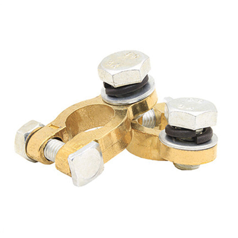 2-Piece Set of M10/M8 Automotive Battery Pure Copper Battery Clips and Cable Headers