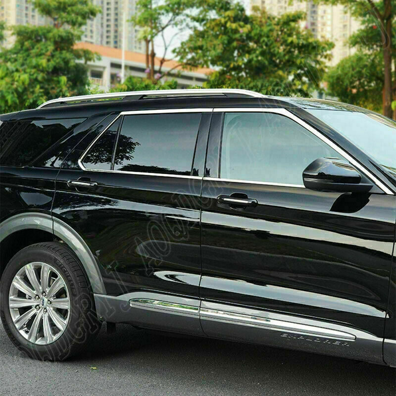 for Ford Explorer 2020-2023 Chrome Stainless Bottom Window Sill Strip Cover Trim