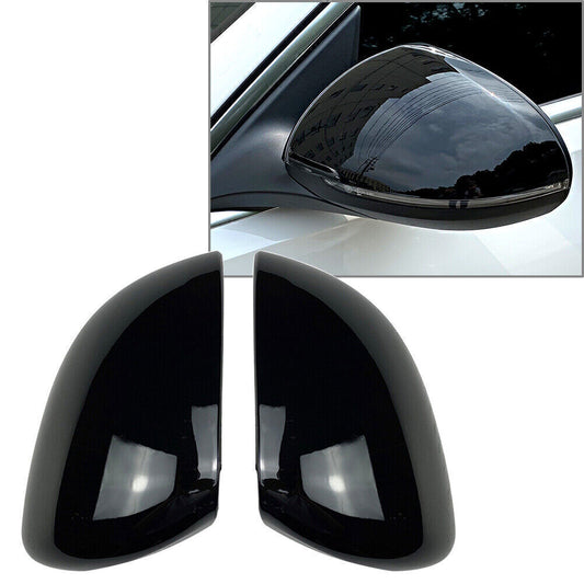 for Mercedes Benz C-Class W206 Glossy Black 2x Rear View Mirror Cover Trim