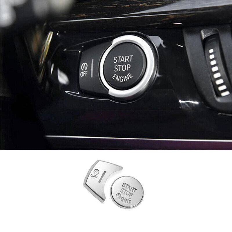 for BMW X3 F25 X4 2011-2017 ABS Silver One-Button Start Stop Switch Cover Trims