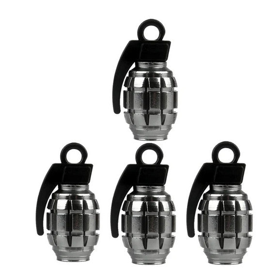 4-Piece Set of Light Silver Edge Stickers, Wheel Center Stickers, and Rim Stickers (50mm)