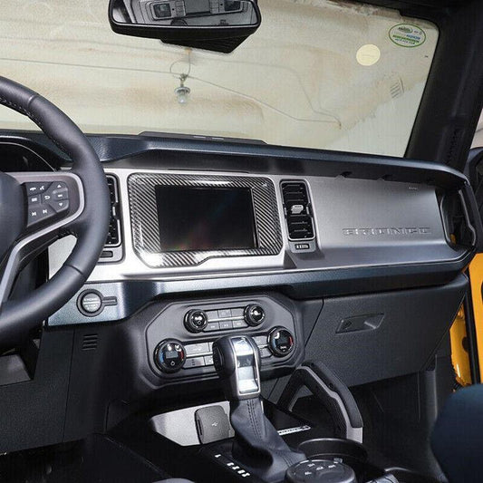 for Ford Bronco 21-2023 Carbon Central Control GPS Screen Frame Trim Accessories