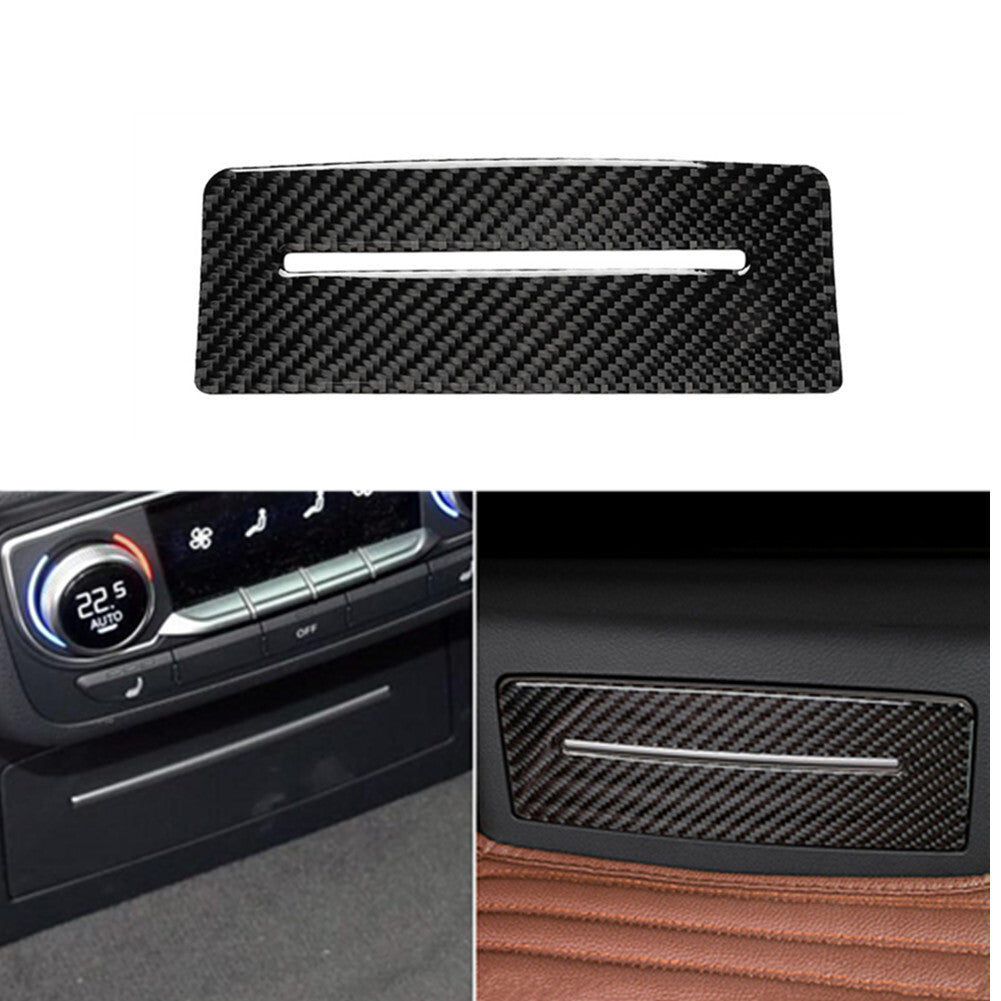 Rear Cigarette Lighter Panel Trim Interior Carbon Fiber for Audi Q7 2016-2019