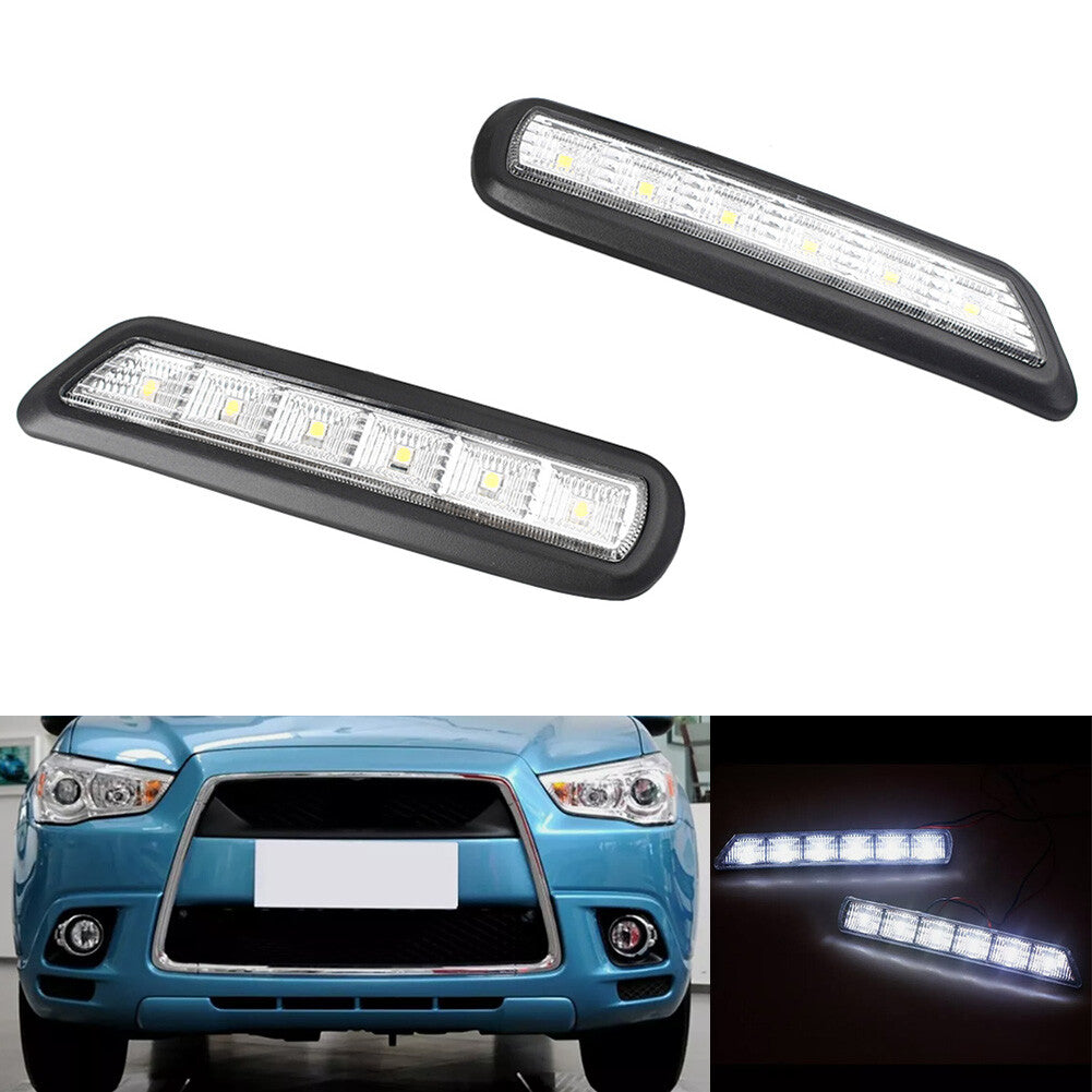 Pair DRL Daytime Running Lights for Mitsubishi Outlander Sport ASX 2010-2012 12
