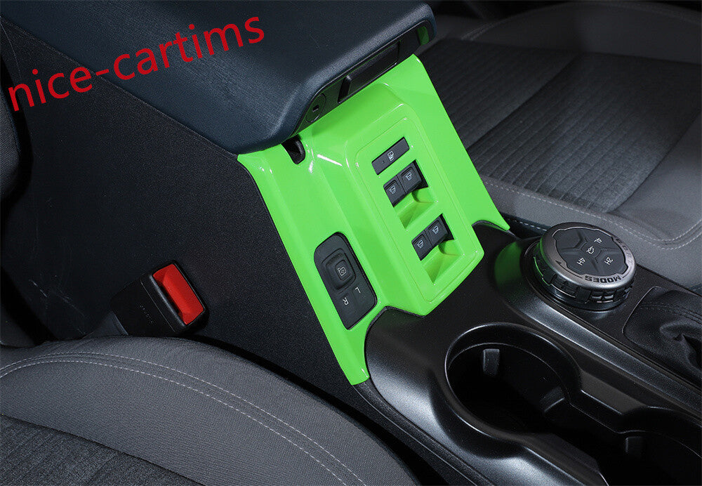 for Ford Bronco 4Door 2021+ Window Lift Switch Button Panel Trim ABS Light Green