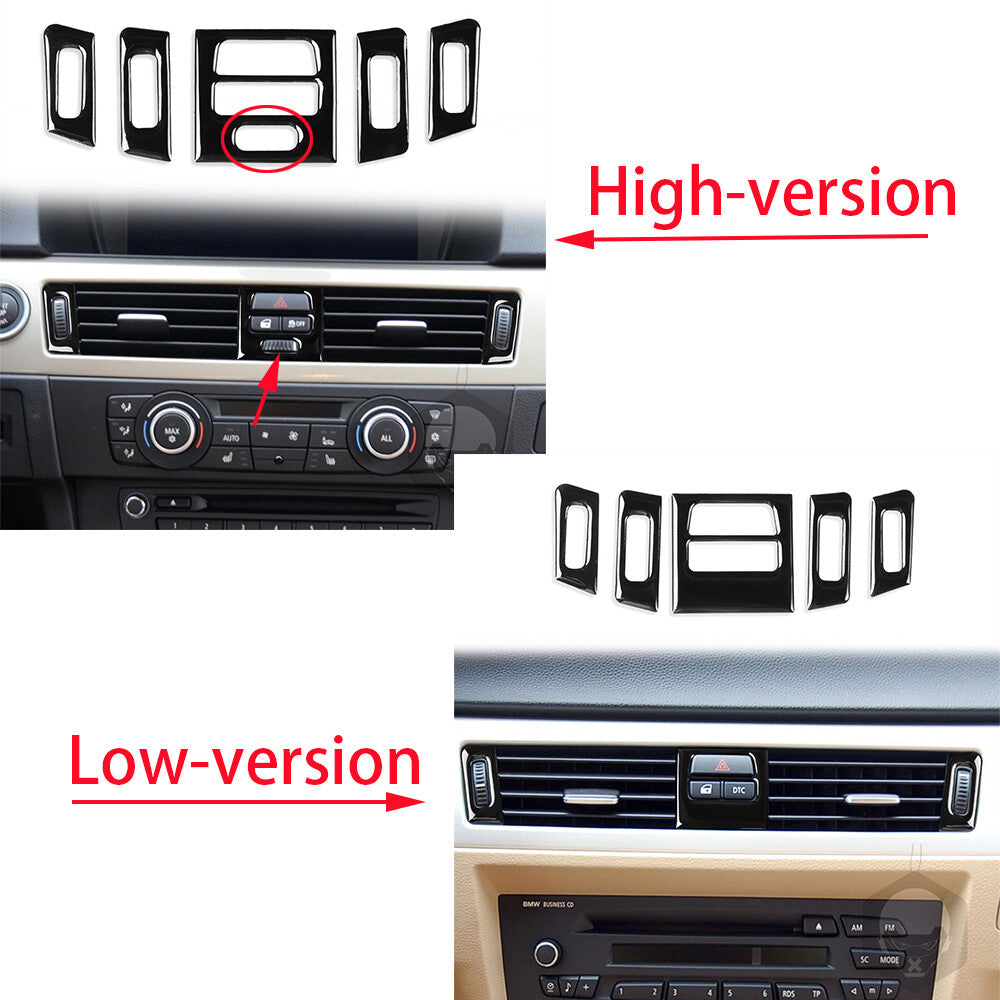 5¡ÁBlack Air Conditioner Outlet Vent Cover for BMW 3 Series E90 E92 E93 2005-2012