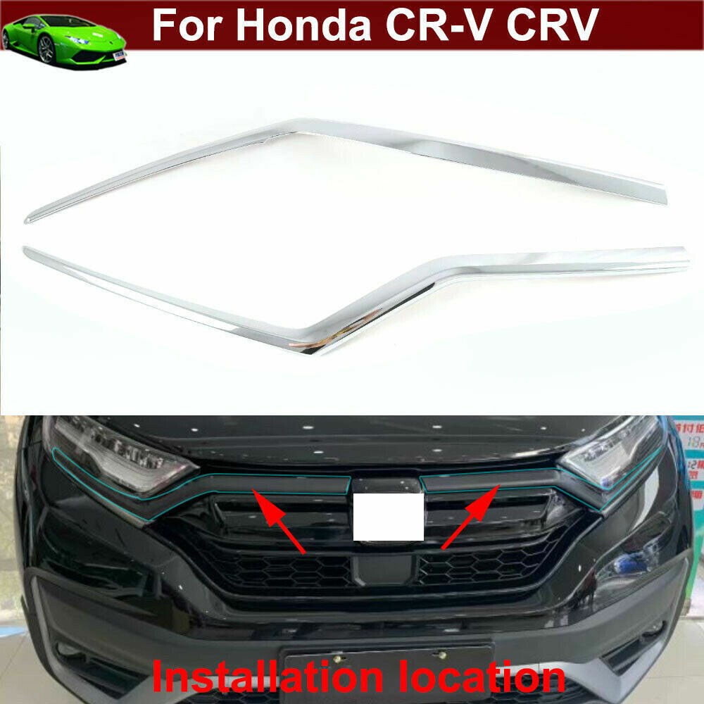 for Honda CRV CR-V 2020-2022 Chrome ABS Front Central Grille Molding Strip Trim