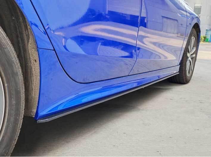 for Honda for Civic 2022-2023 MC Type Carbon Fiber Side Skirts Extension Spoiler Lip