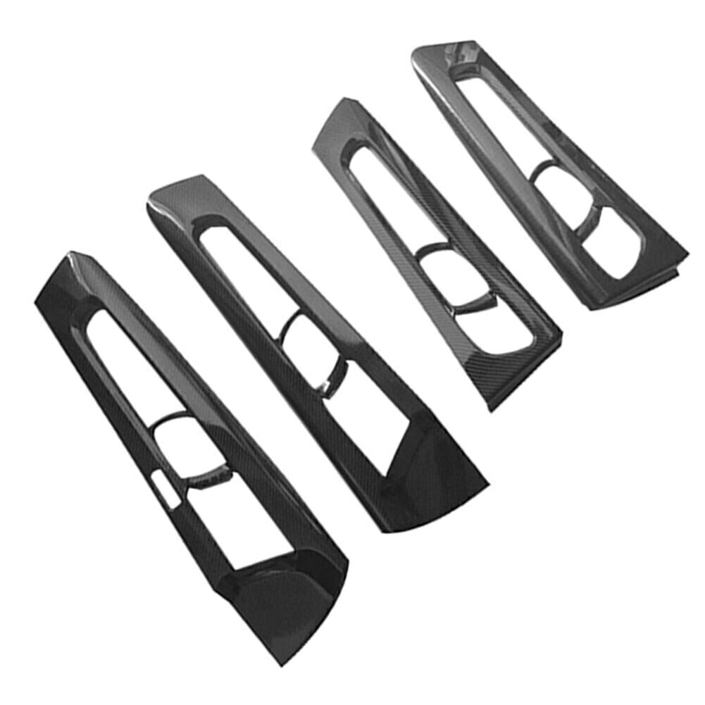 Interior Door Handle Bowl Panel Cover Trim Carbon Fiber Fit for Volvo XC40 2018-2021