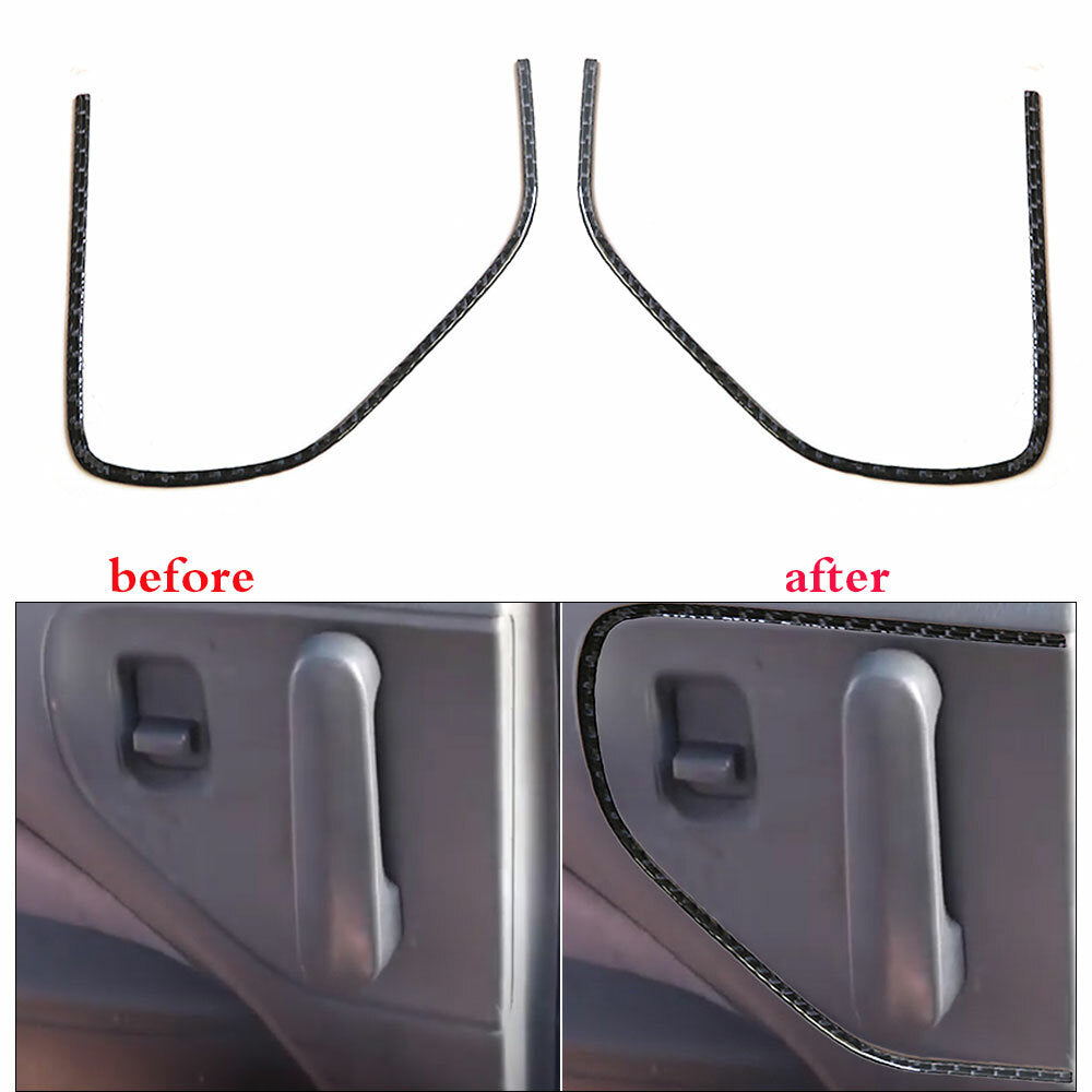 2x Carbon Fiber Rear Door Handle Frame Cover Trim for Honda Odyssey 2005-2010