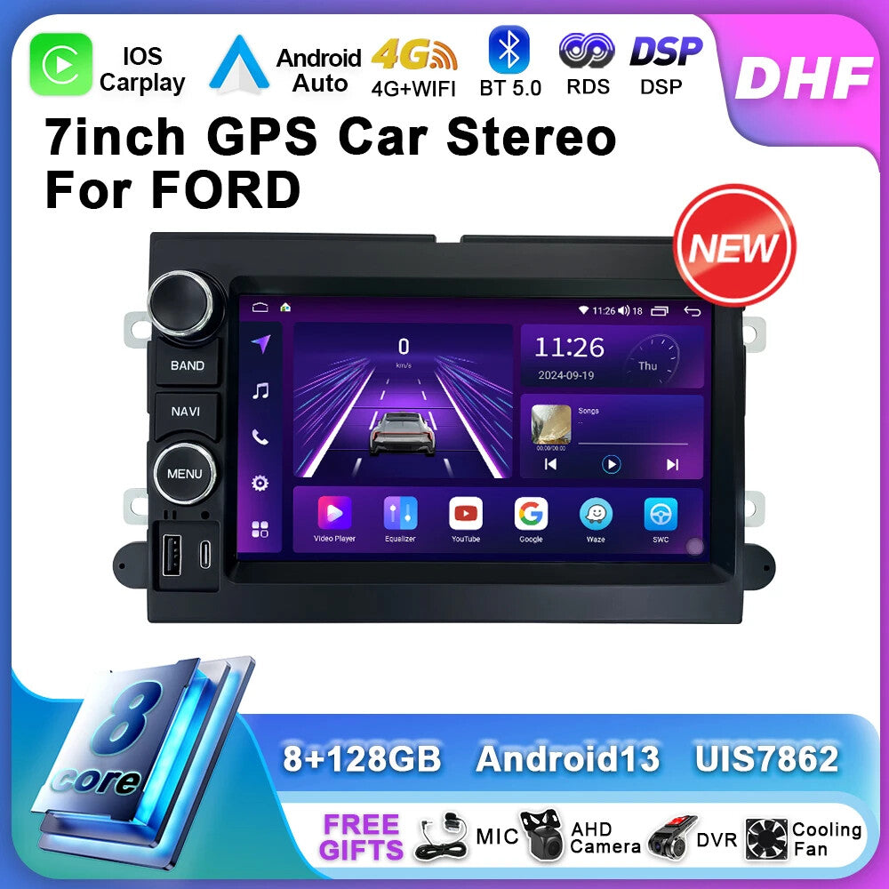 Android Auto CarPlay Car Radio for Ford 500/F150/Explorer GPS Multimedia Screen