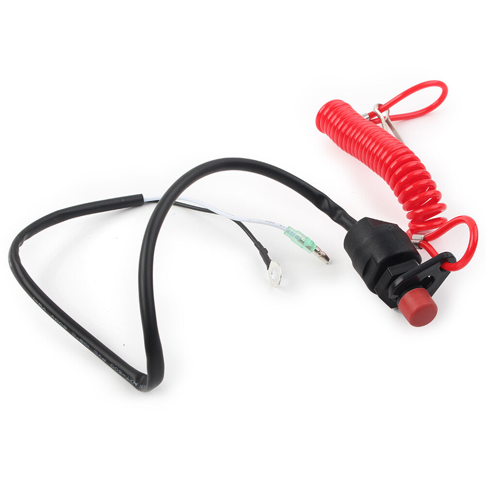 Boat Outboard Engine Motor Kill Stop Switch With Safety Tether Lanyard Universal