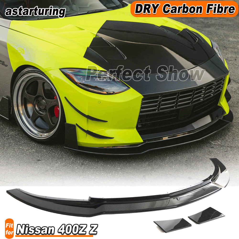 Fit for Nissan 400Z Z 2023UP DRY Carbon Fiber Front Bumper Lip Spoiler Splitter