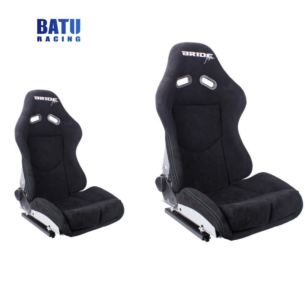 New 2X BRIDE Seats Low Max Racing Seats+Adjustable Backrest +Carbon Fiber Shell