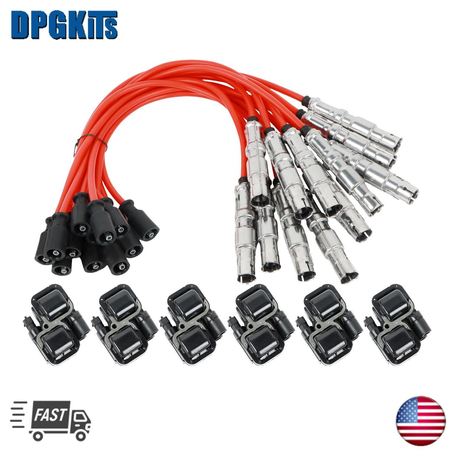 UF359 Ignition Spark Coils with Plug Wire Set for Mercedes-Benz C CL CLK ML