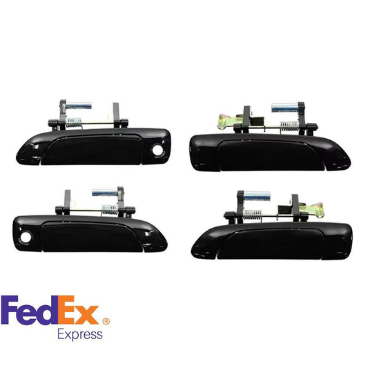 4PCS Car Front Rear Outside Door Handles Black for Honda for Civic 2001-2005 Sedan