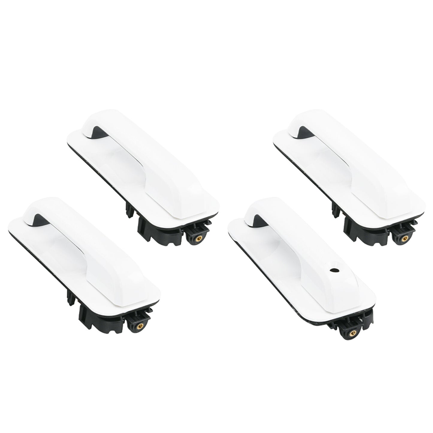4PCS for Ford 15-20 F-150 XLT Crew Cab White Door Handles Front and Rear Set