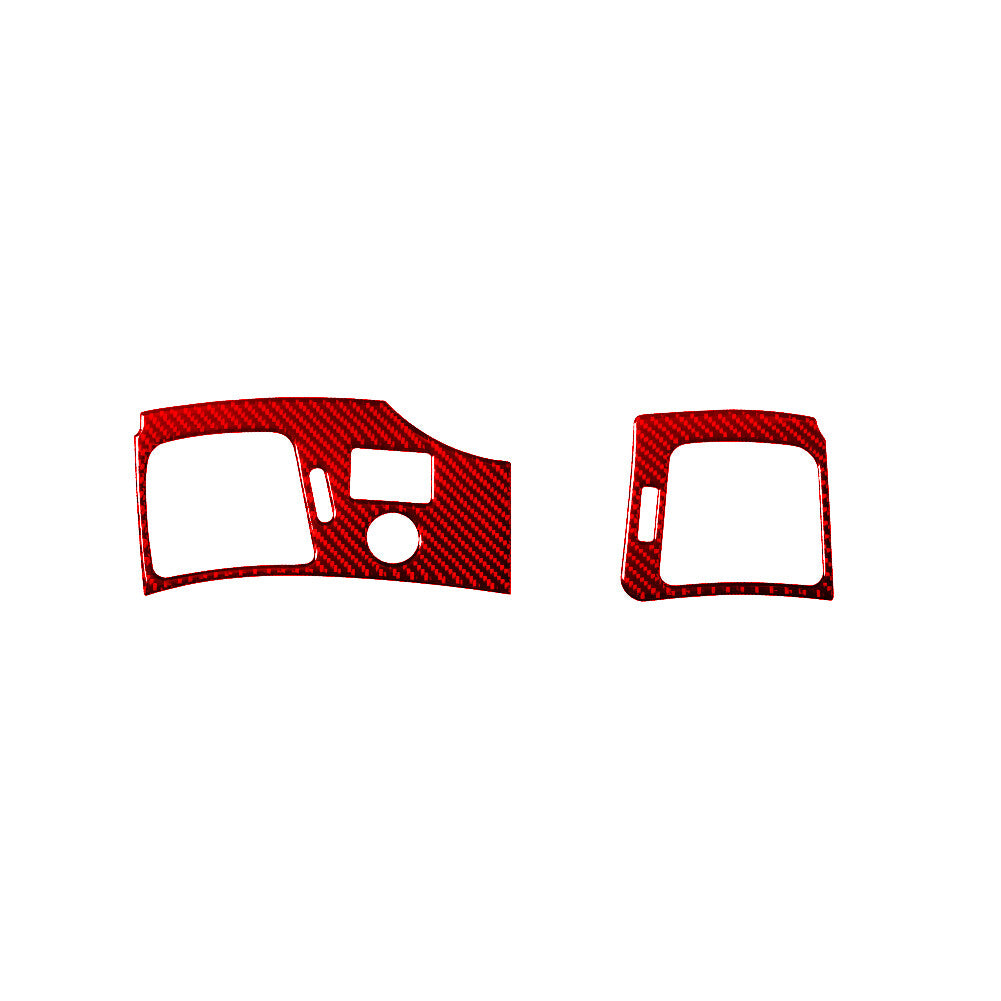 2Pcs A/C Outlet Trim Cover Panel Carbon Fiber for CADILLAC CTS SPORT 2008-UP Red