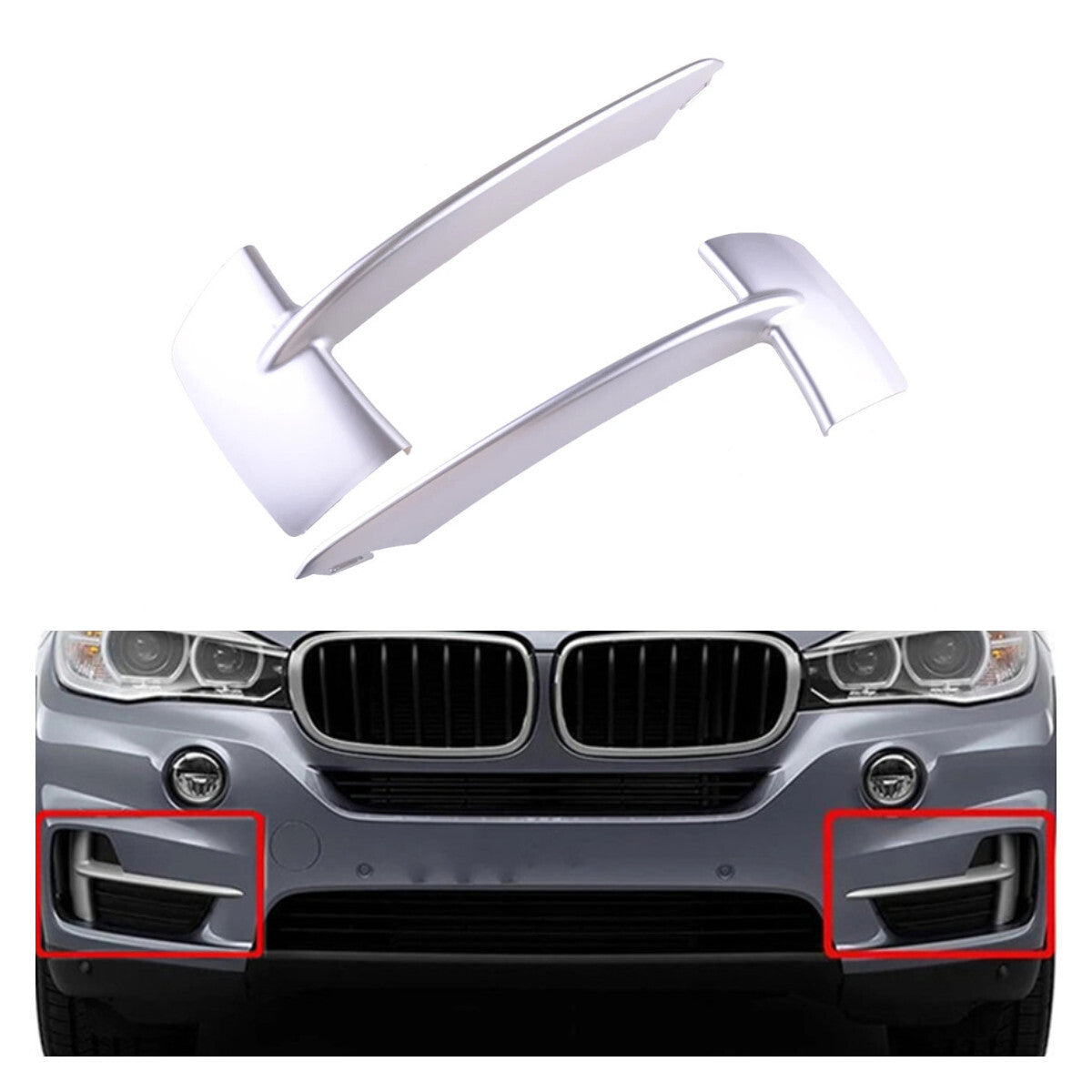 For 2014-17 for BMW for X5 F15 Front Bumper Grill Grille Trim Molding Chrome 51117303113