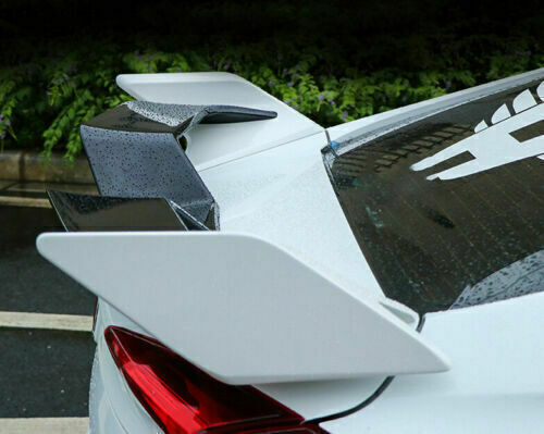 for Honda for Civic Sedan 16-21 Black Rear Spoiler Lip Tail Wing Bar Gull Wing Trim