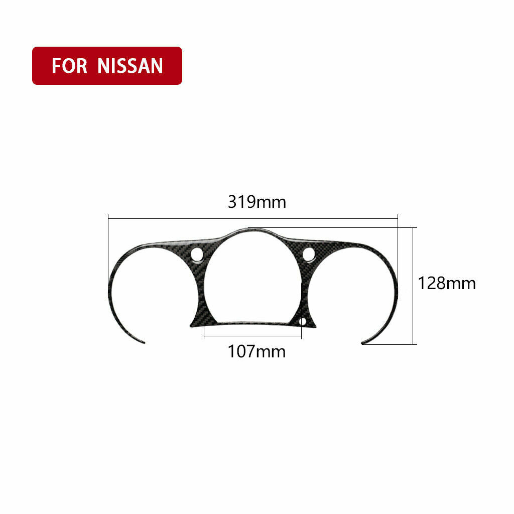 Carbon Fiber Gauge Instrument Cluster Bezel Cover Fit for Nissan 350Z Z33 03-08