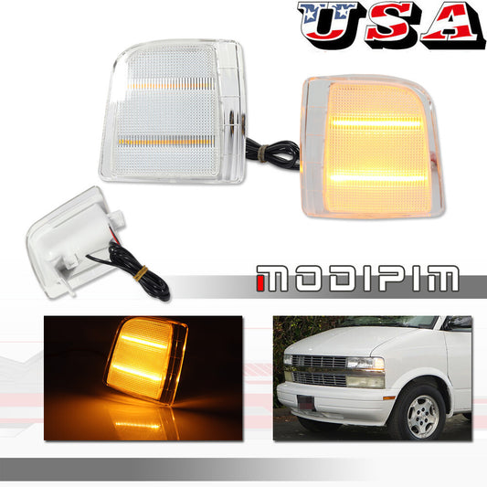 Suitable for Chevrolet Astro corner lights 1995-2005, driver and passenger side clear amber tint.