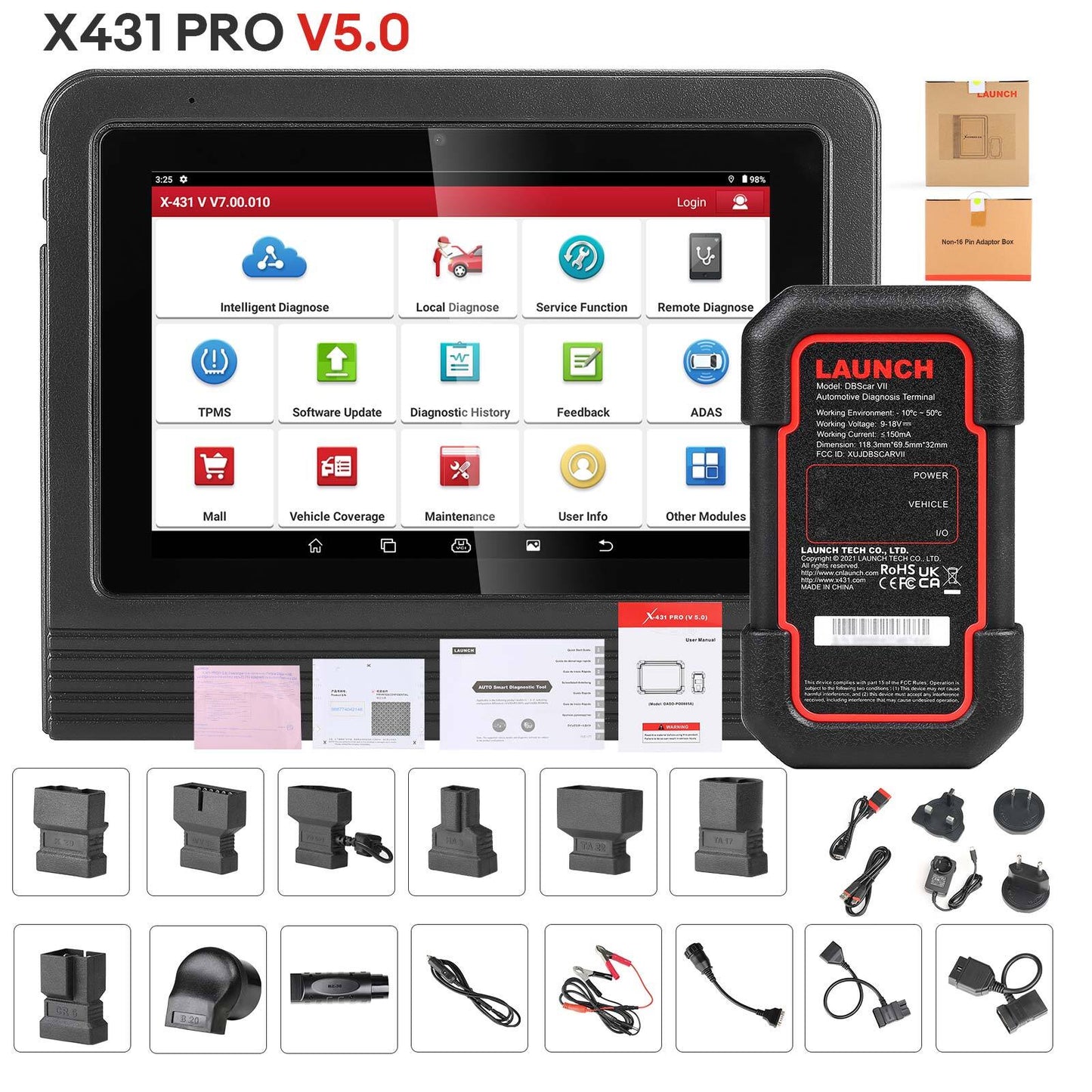 LAUNCH X431 V V5.0 Full System Diagnostic-Bi-Directional Control Multi-Language