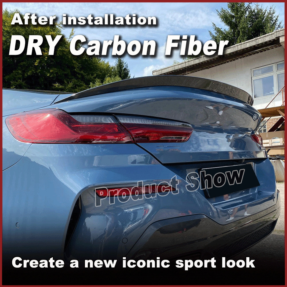 Fit for BMW 8 Series G15 F92 M8 Coupe 2019-23 Dry Carbon Rear Trunk Spoiler Wing