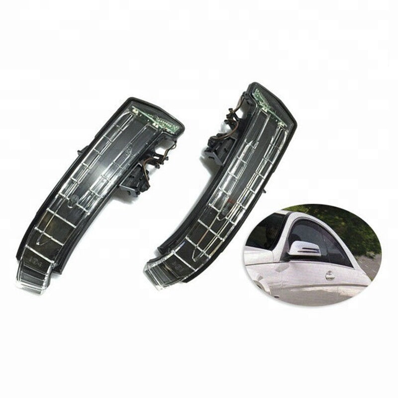 Turn Signal Side Mirror LED Lights Cover Cap for Benz W204 W212 W221 E350 GLK350