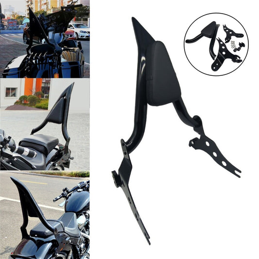 Black Sissy Bar Backrest Set for Harley Softail Breakout FXBR 2018-2019 Fat Boy