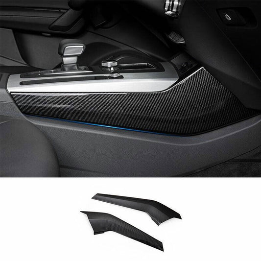 Fit for Audi Q5 2018-2024 ABS Carbon Fiber Console Gear Shift Both Side Trim 2P